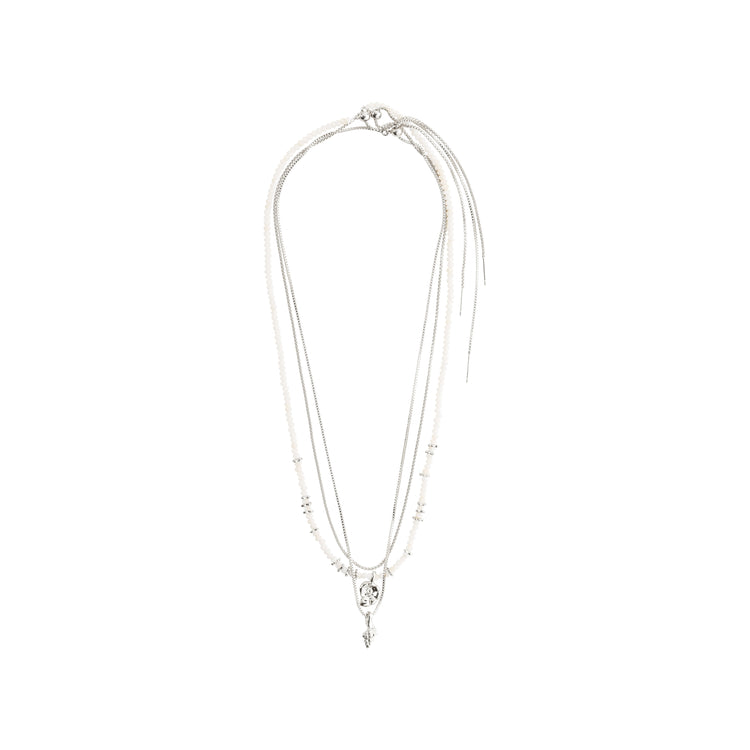 Pilgrim SEA Halskette, 3-in-1 Set, Weiß/Versilbert Online Shopping