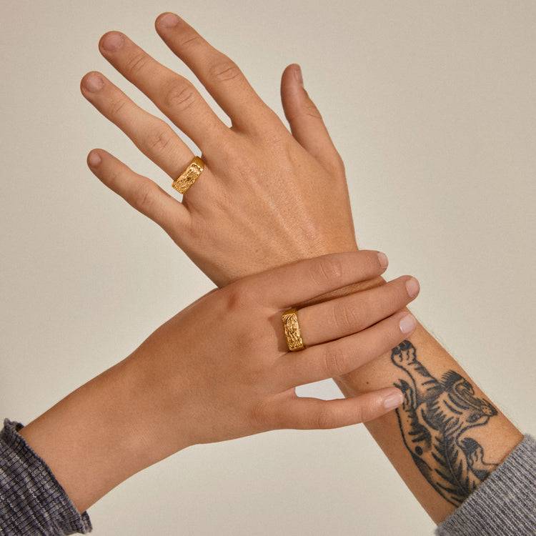 Pilgrim STAR recycelter Ring vergoldet Black Friday