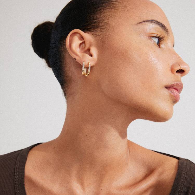 Pilgrim STAR recycelte Hoops, vergoldet Cyber Monday