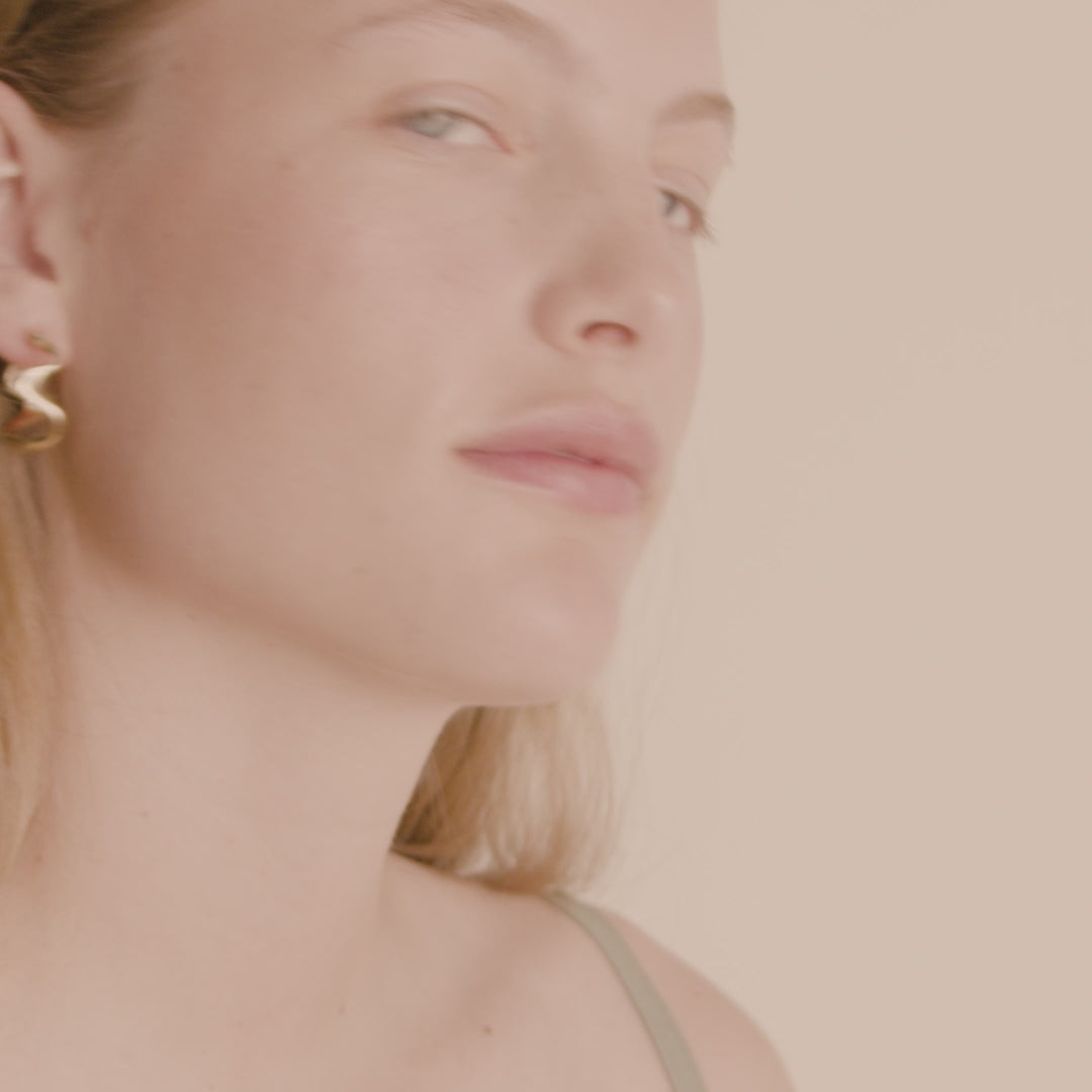 Pilgrim MOON recycelte Hoops vergoldet Begrenzte Freigabe
