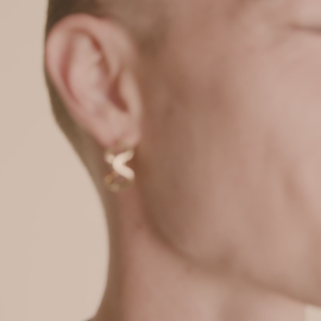 Pilgrim MOON recycelte Hoops vergoldet Begrenzte Freigabe