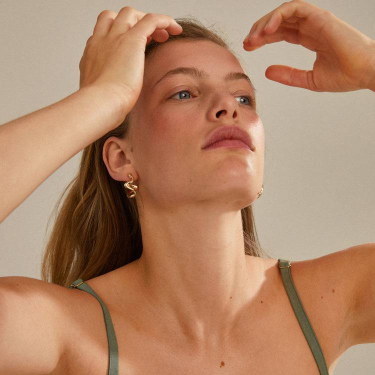 Pilgrim MOON recycelte Hoops vergoldet Begrenzte Freigabe