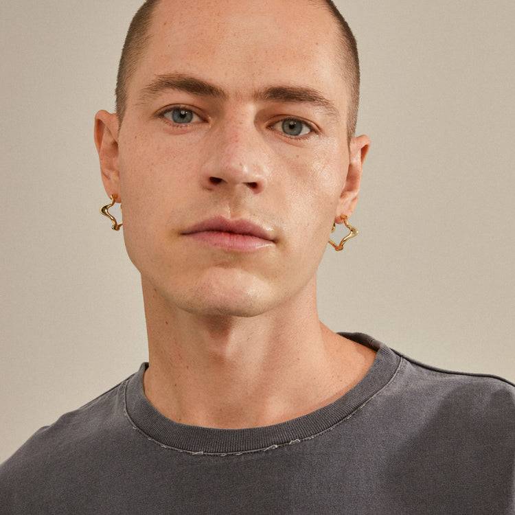 Pilgrim MOON recycelte Hoops vergoldet Begrenzte Freigabe
