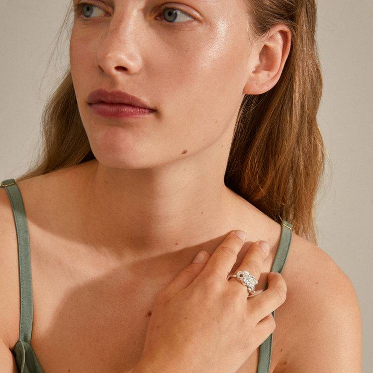 Pilgrim MOON recycelter Ring versilbert Letzte 3 Tage