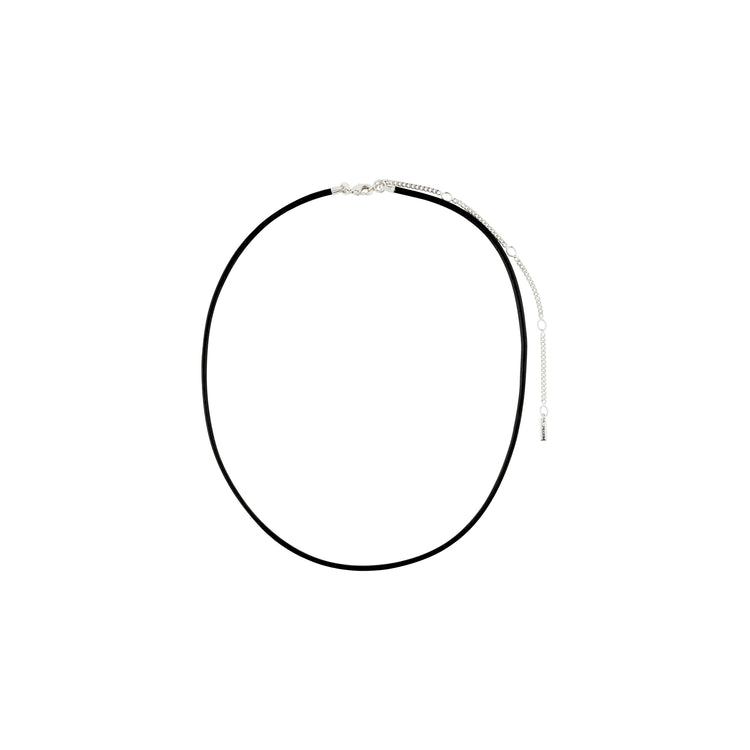 Pilgrim CHARM Lederband-Halskette, schwarz/versilbert JETZT KAUFEN