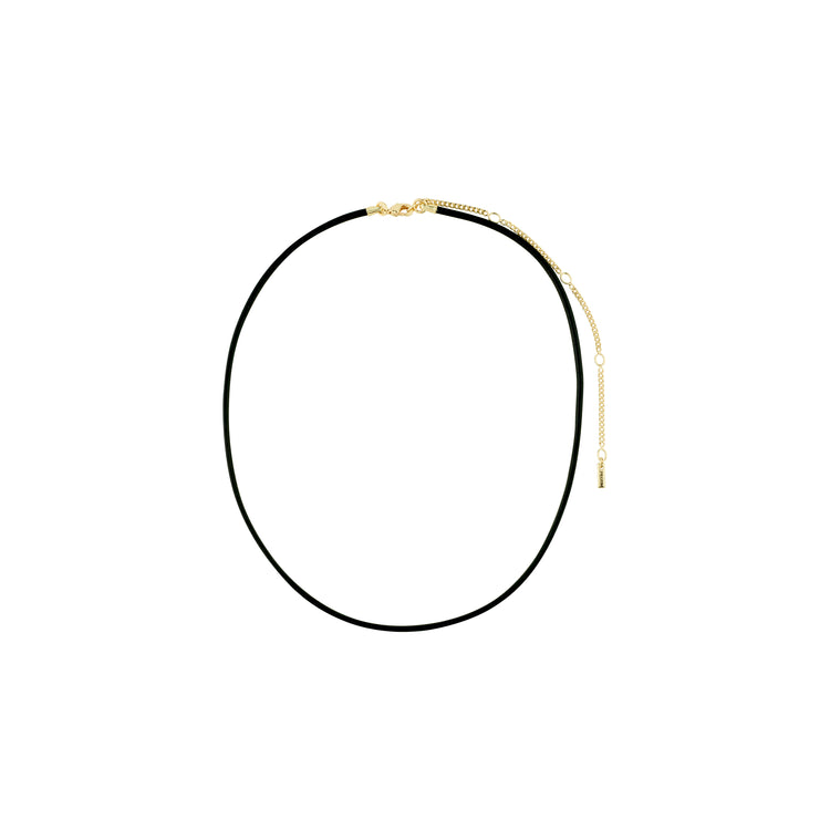Pilgrim CHARM Lederband-Halskette, schwarz/vergoldet Letzter Tag