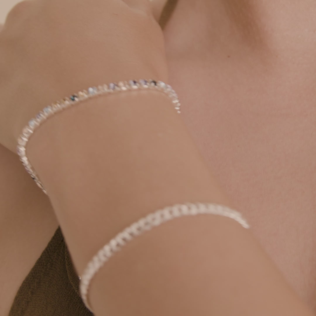 Pilgrim REIGN Armband, 2-in-1-Set, versilbert Auslauf