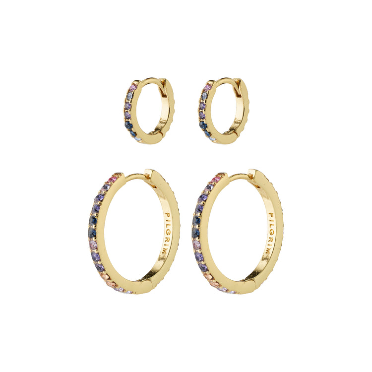 Pilgrim REIGN recycelte Hoops, 2-in-1-Set, vergoldet Hotsell