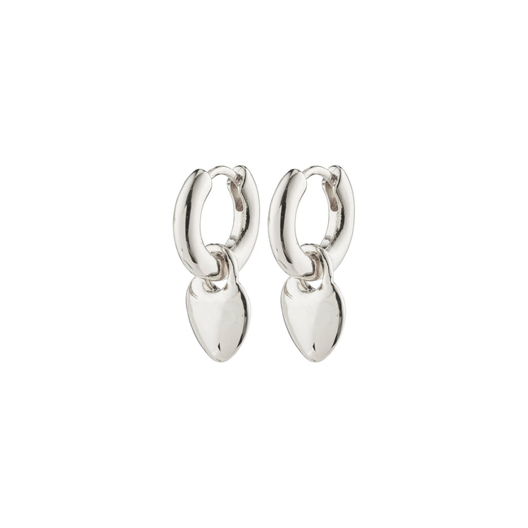 Pilgrim SOPHIA recycelte Herz-Hoops versilbert