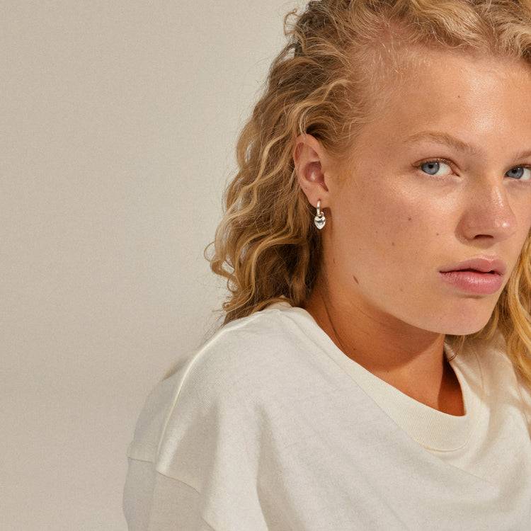 Pilgrim SOPHIA recycelte Herz-Hoops versilbert Günstig kaufen