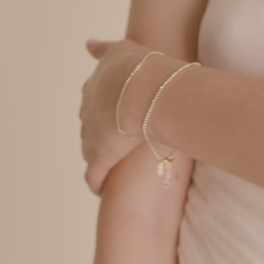 Pilgrim ROWAN Kristallarmband, 2-in-1, vergoldet Valentinstagsangebot