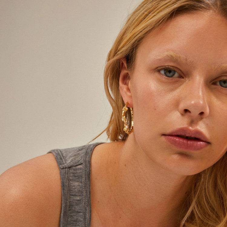 Pilgrim RAELYNN recycelte Hoops vergoldet Lagerräumung