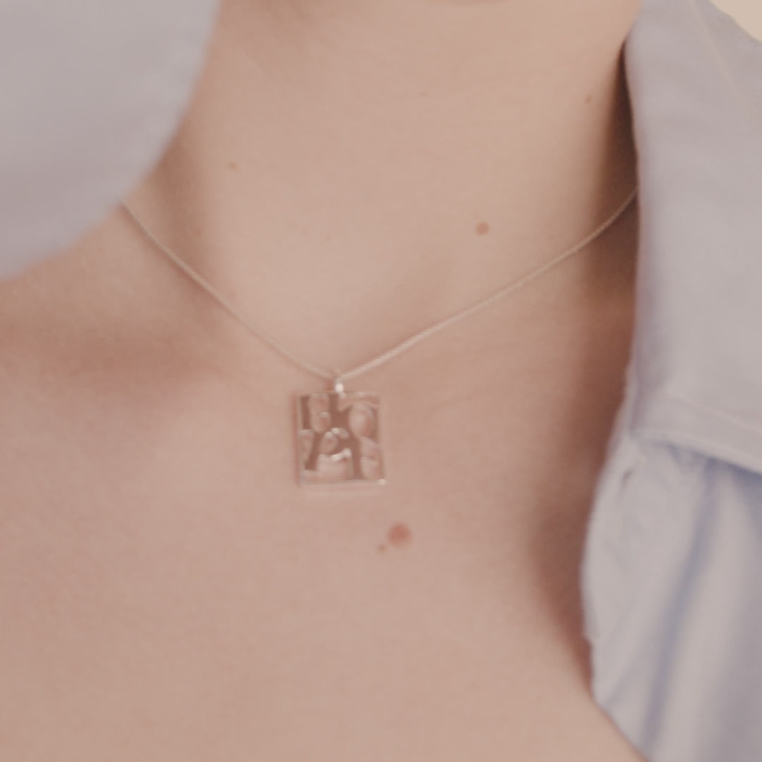 Pilgrim LOVE TAG, recycelte HOPE Halskette versilbert Saisonale Angebote