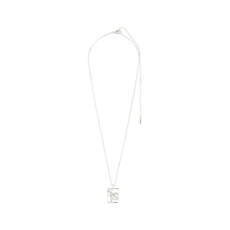 Pilgrim LOVE TAG, recycelte SIS Halskette versilbert Sonderangebote