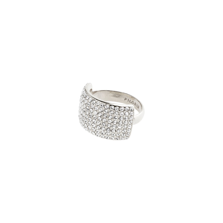 Pilgrim ASPEN recycelte Kristall Ring versilbert Zeitbegrenzte Promotion