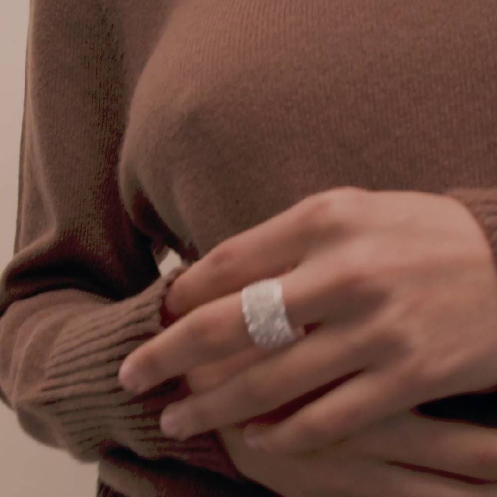 Pilgrim ASPEN recycelte Kristall Ring versilbert Zeitbegrenzte Promotion