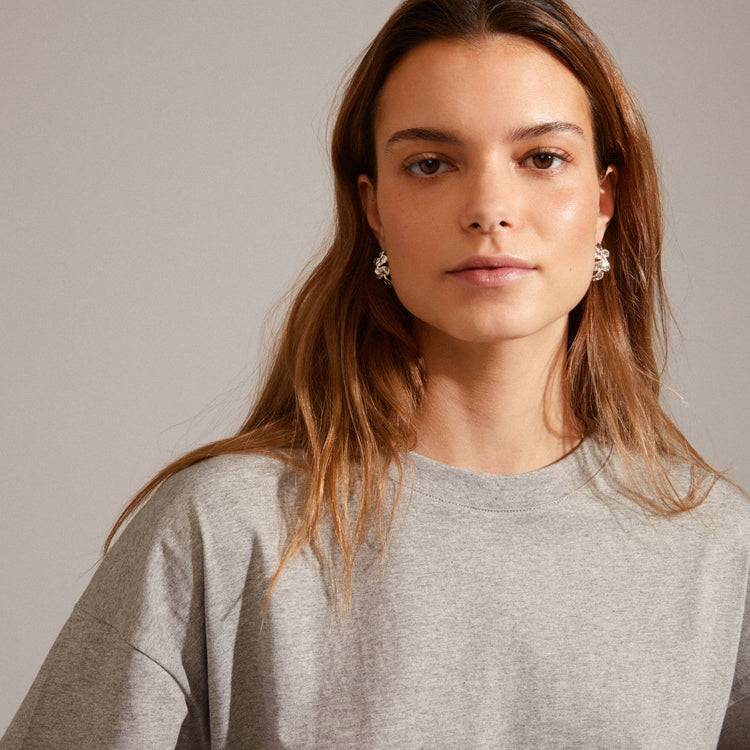 Pilgrim ECHO recycelte Creolen versilbert Kostenloser Versand international