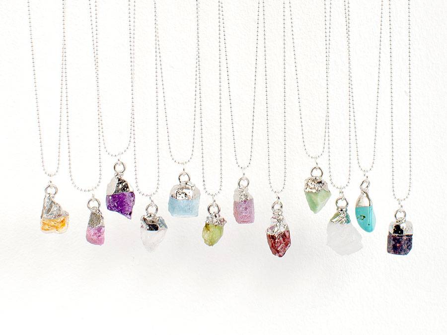 Renna Deluxe GEBURTSSTEIN Kette Silber Neueste Mode