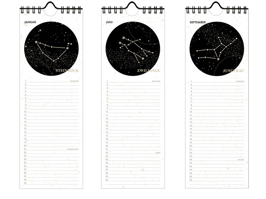 Renna Deluxe GEBURTSTAGSKALENDER Sternzeichen immerwährend Saisonale Angebote