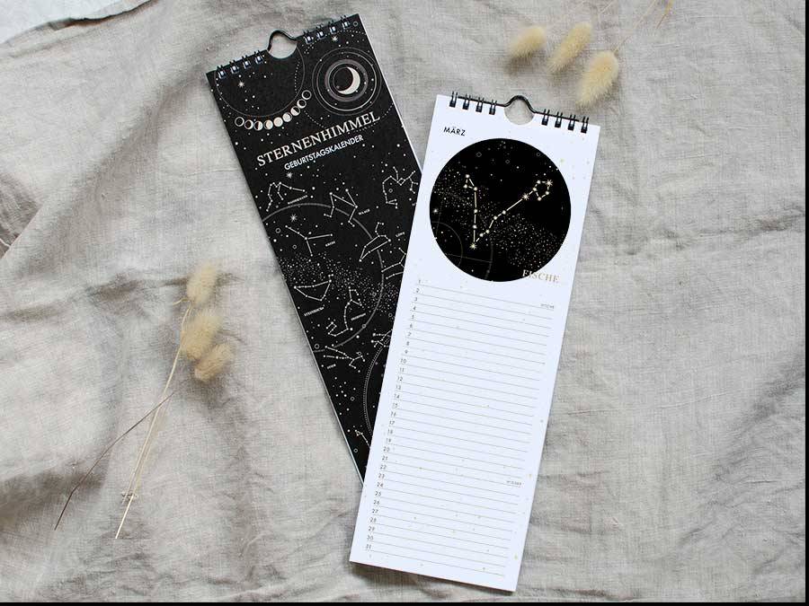 Renna Deluxe GEBURTSTAGSKALENDER Sternzeichen immerwährend Saisonale Angebote