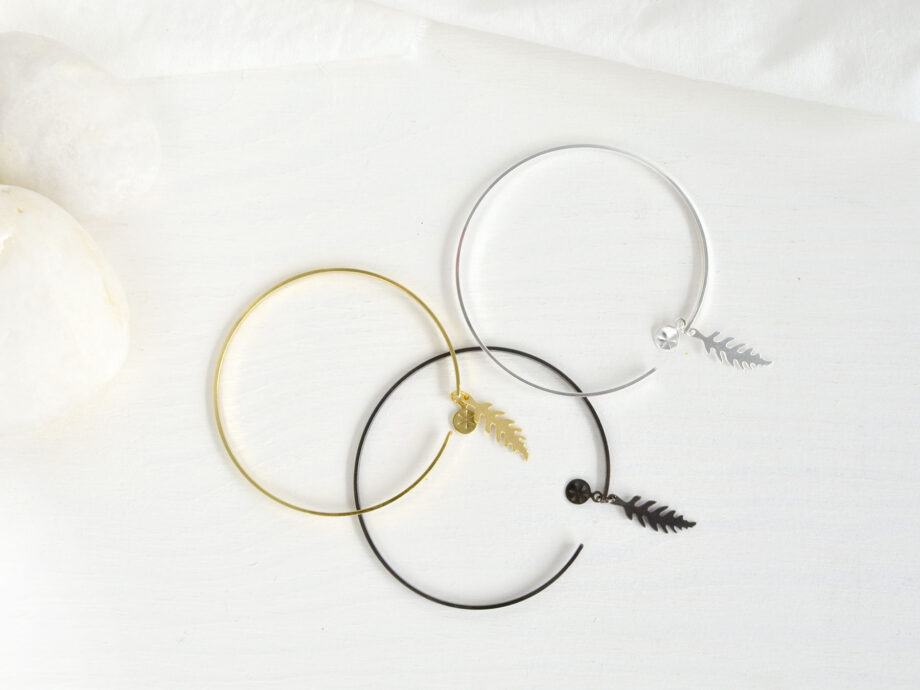 Renna Deluxe Armreif mit Farn in Gold Clearance-Verkauf