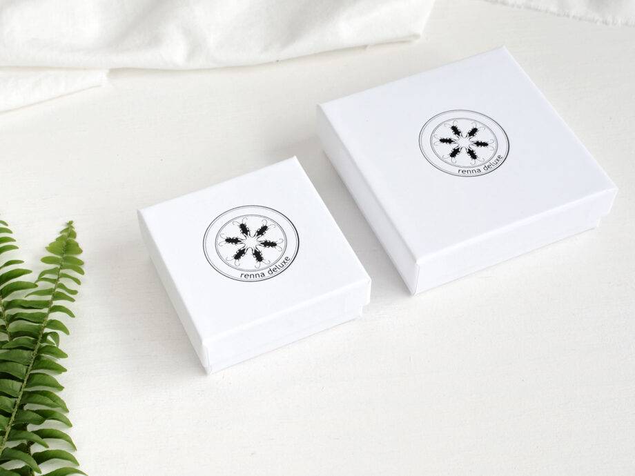 Renna Deluxe Ohrstecker Farnblatt vergoldet Sterling Silber Im Verkauf