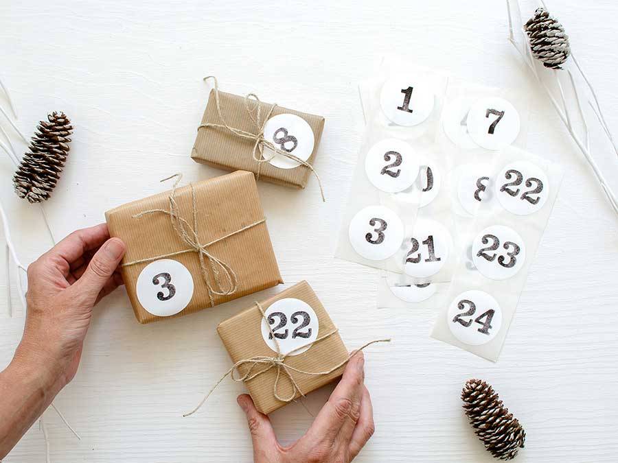 Renna Deluxe ADVENTSKALENDER Zahlen Aufkleber Online Shopping