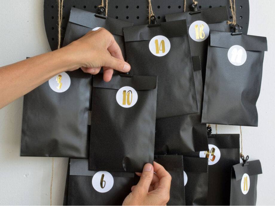 Renna Deluxe ADVENTSKALENDER Zahlen Aufkleber Online Shopping