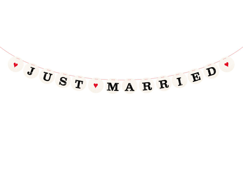 Renna Deluxe Just Married Hochzeitsgirlande Black Friday