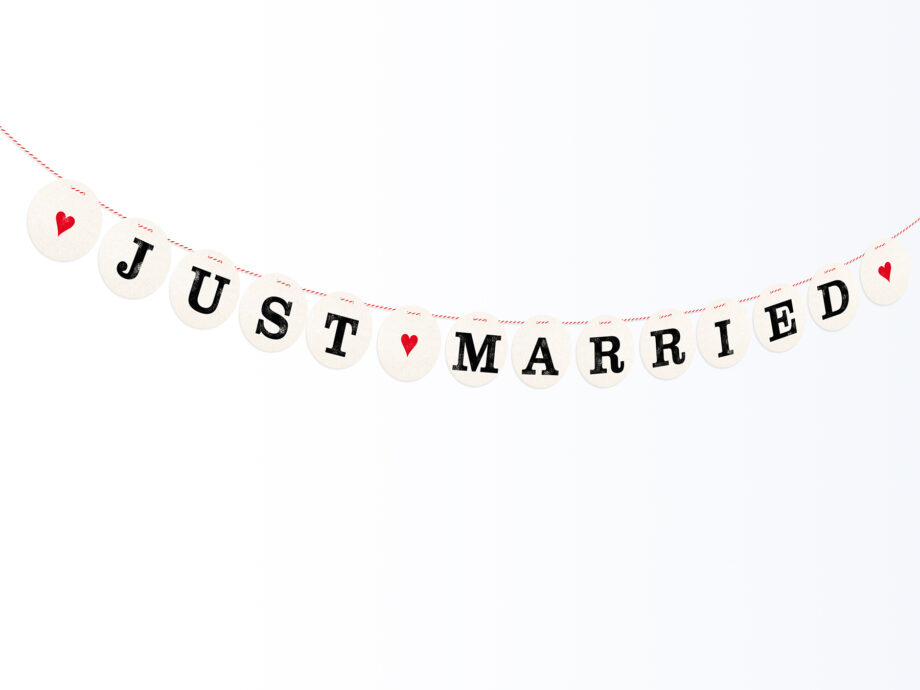 Renna Deluxe Just Married Hochzeitsgirlande Black Friday