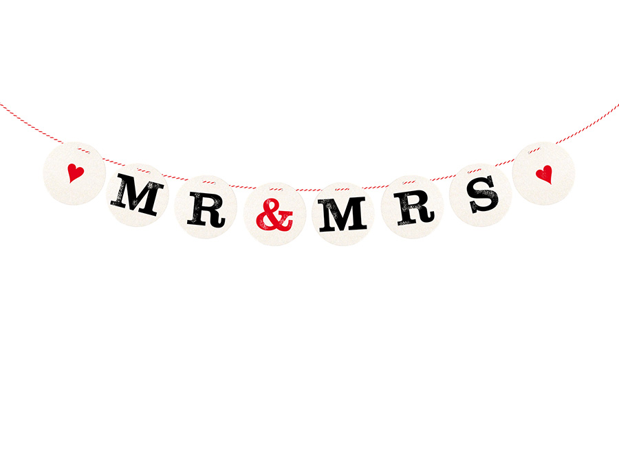 Renna Deluxe MR & MRS Girlande zur Hochzeit Cyber Monday