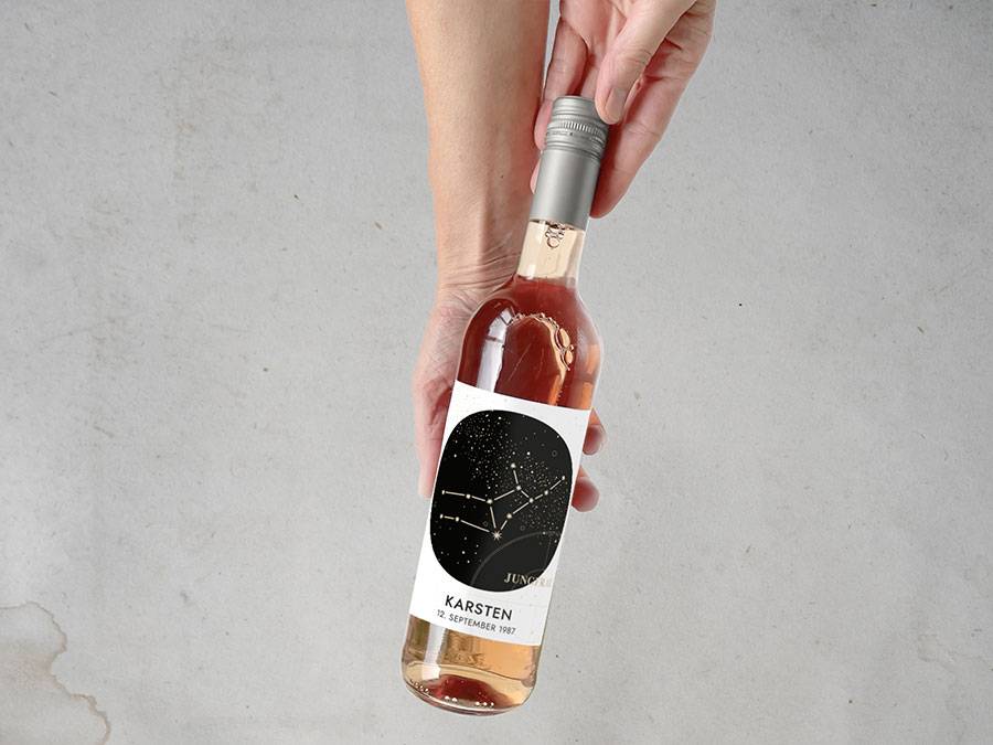 Renna Deluxe Sternzeichen Löwe | Personalisiertes Weinlabel Tägliche Deals