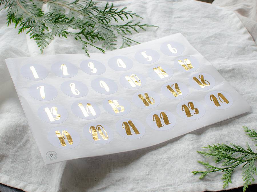 Renna Deluxe ADVENTSKALENDER Zahlen in GOLD Auslauf