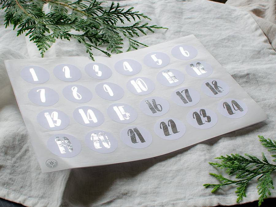 Renna Deluxe ADVENTSKALENDER Zahlen in SILBER Verkauf