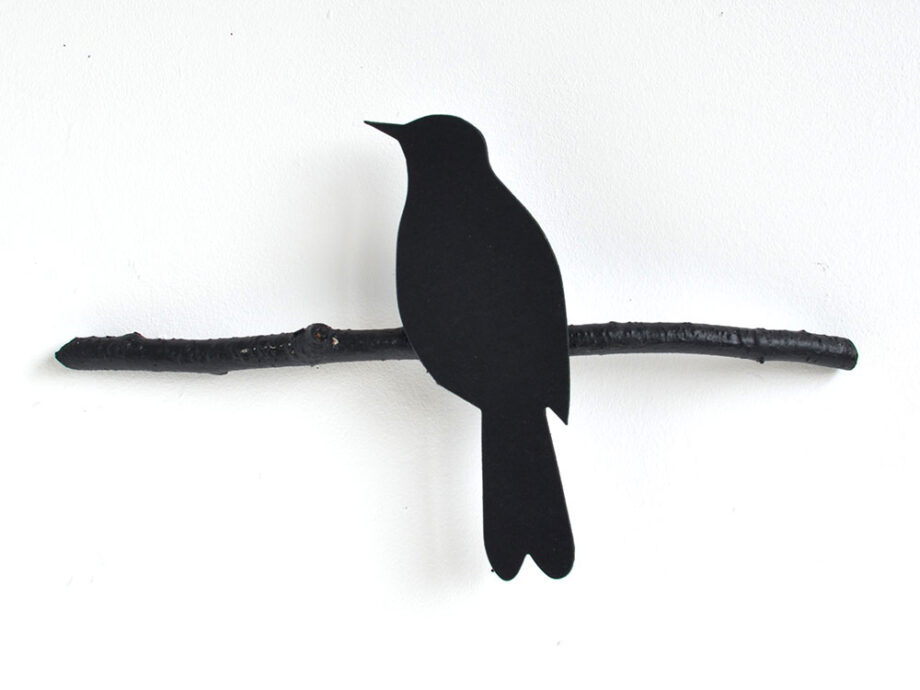 Renna Deluxe Amsel in Schwarz Wandobjekt Meist gekauft