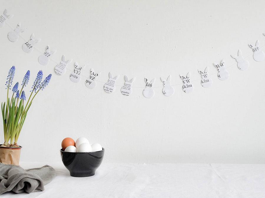 Renna Deluxe Anhänger Osterhase in Schwarz-Weiß Blitzverkäufe