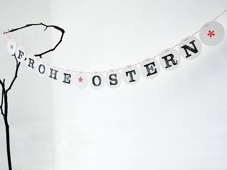 Renna Deluxe FROHE OSTERN Girlande Große Rabatte