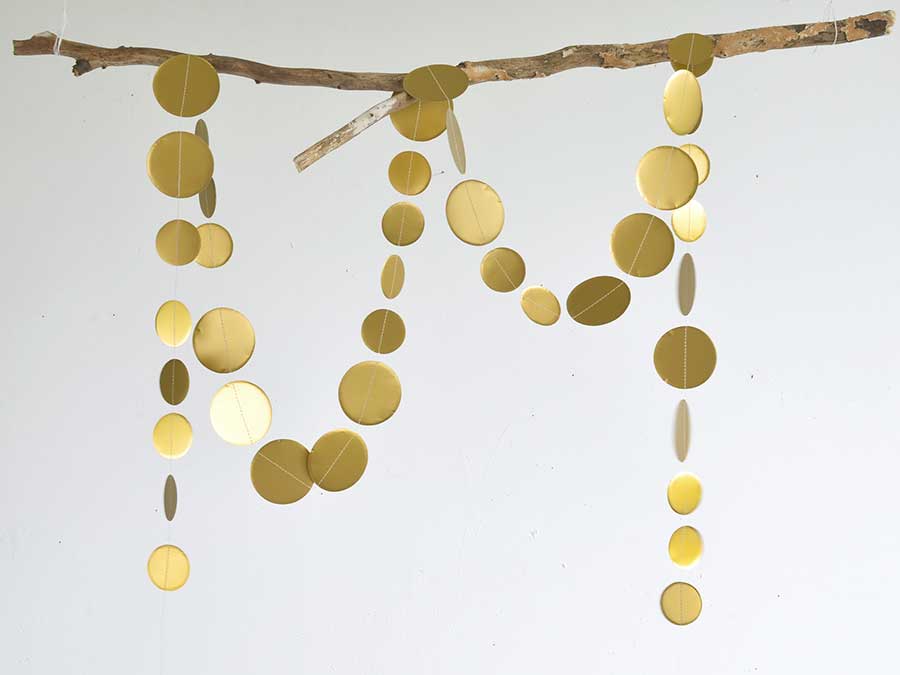 Renna Deluxe Girlande Punkte in Gold Sonderangebote