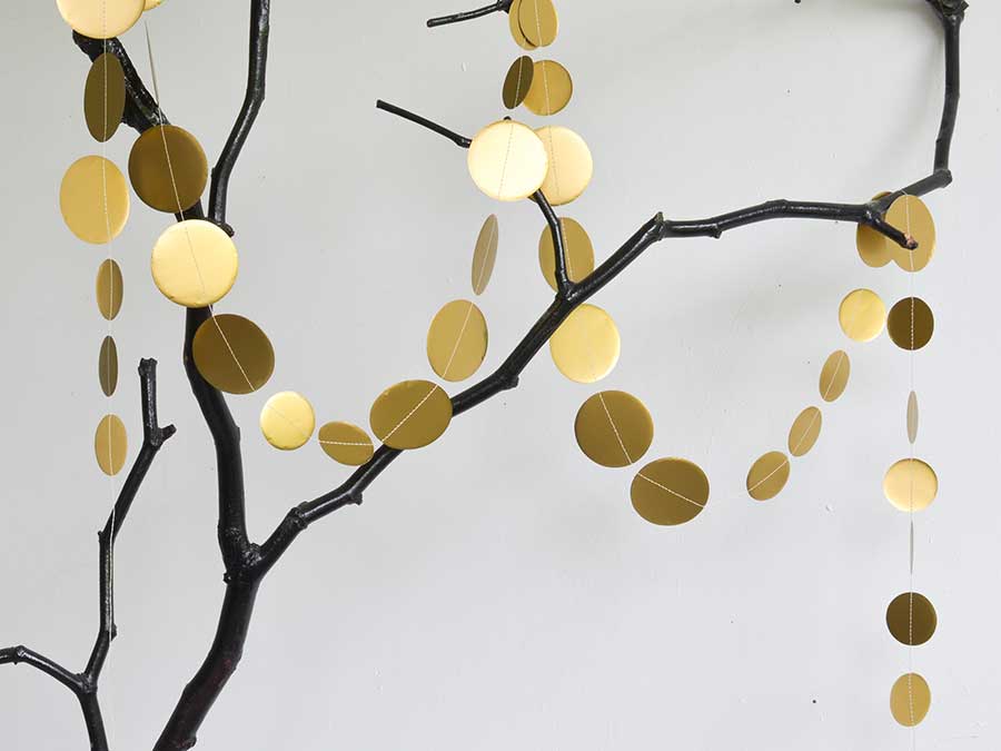 Renna Deluxe Girlande Punkte in Gold Sonderangebote