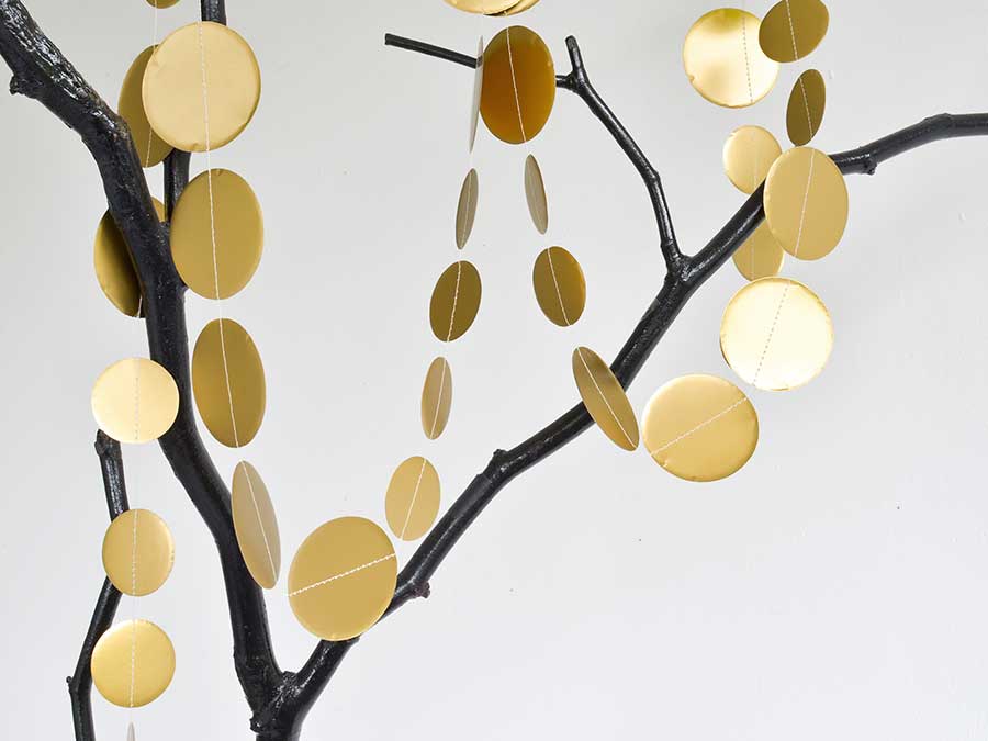 Renna Deluxe Girlande Punkte in Gold Sonderangebote