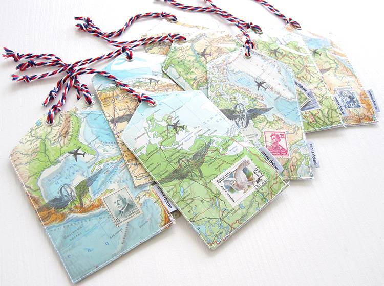 Renna Deluxe Atlas Gepäckanhänger aus Landkarten Hotsell