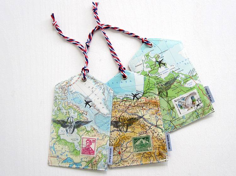 Renna Deluxe Atlas Gepäckanhänger aus Landkarten Hotsell