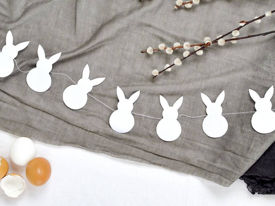 Renna Deluxe Osterhasen Girlande aus Kraftpapier braun Günstig kaufen