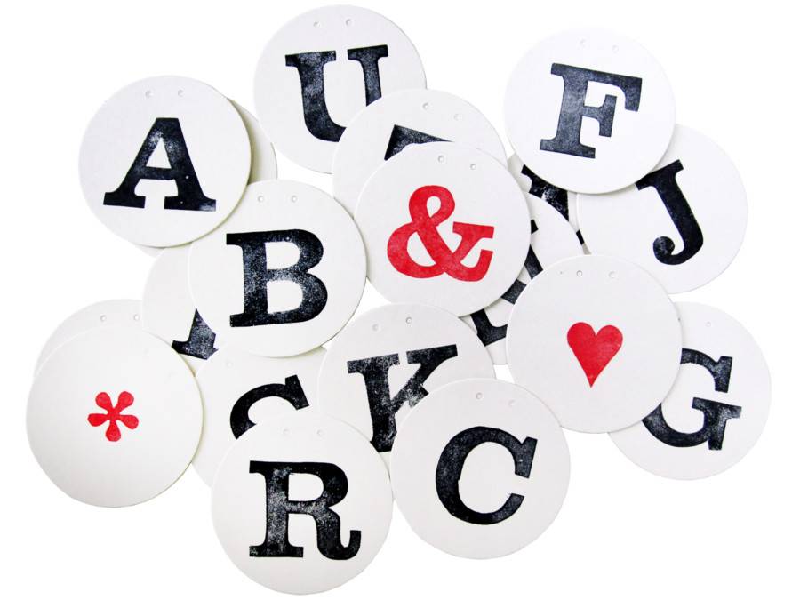 Renna Deluxe Buchstabe für personalisierte Hochzeitsgirlande mit Namen Vatertagsangebot