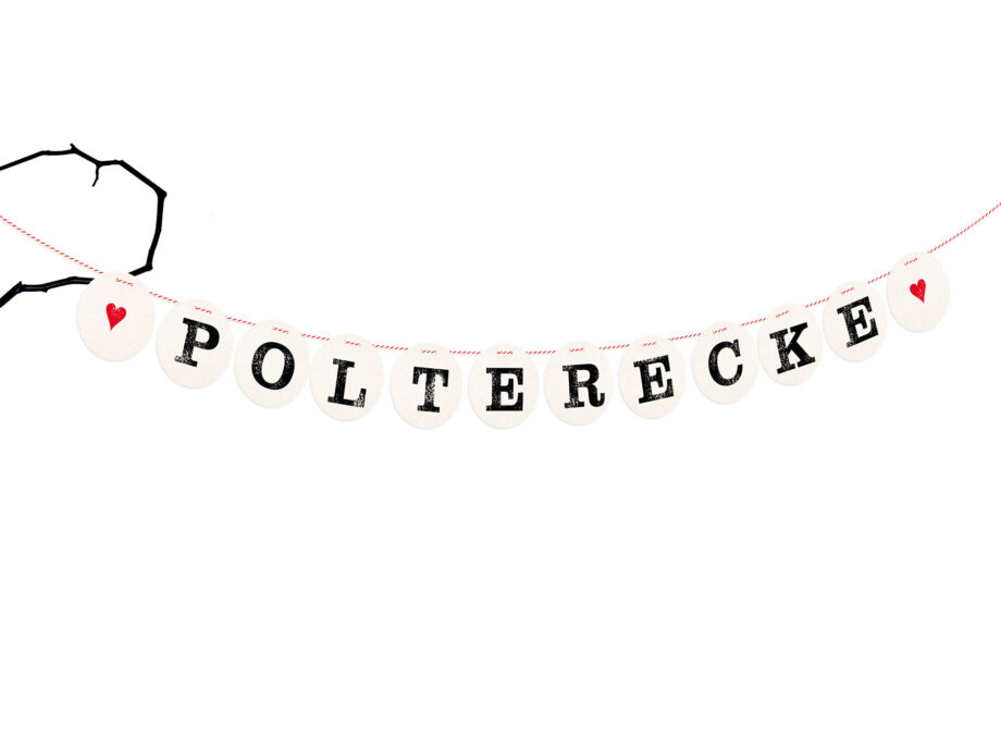 Renna Deluxe Polterecke Girlande für den Polterabend Räumungsverkauf