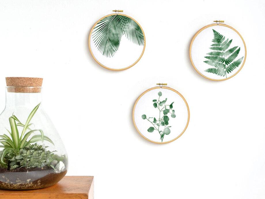 Renna Deluxe Pilea _ Bild im Stickrahmen Super Sparpreis