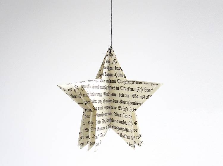 Renna Deluxe Weihnachtskarte mit Stern aus vintage Papier Bis zu 65% Rabatt