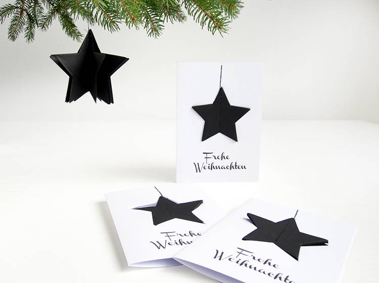 Renna Deluxe Weihnachtskarte mit Stern aus vintage Papier Bis zu 65% Rabatt