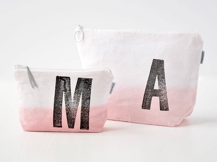 Renna Deluxe Kosmetiktasche ROSA mit Monogramm personalisiert Begrenzt auf 3 Tage