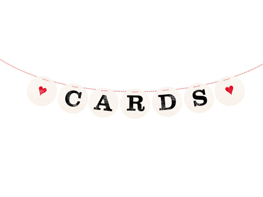 Renna Deluxe CARDS Girlande Hochzeitsgirlande Fabrikverkauf